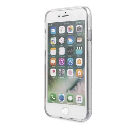 Guess Flower Shiny Collection N4 - Coque iPhone SE 2020 / 8 / 7 (Noir)