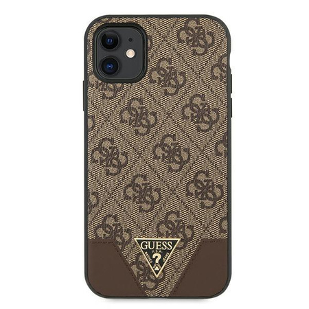 Guess 4G Triangle Collection - pouzdro pro iPhone 11 (hnědé)