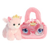 Fancy Pals – Plüsch-Prinzessin-Katze mit goldener Krone in einer rosa Tasche, 20 cm, umweltfreundlich