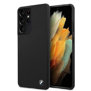 BMW Hardcase Silicone Signature Logo - Étui Samsung Galaxy S21 Ultra (noir)