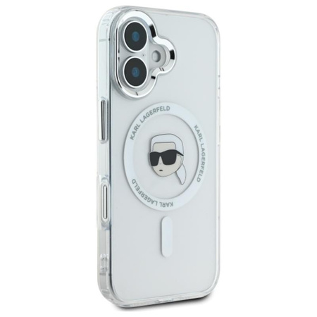 Karl Lagerfeld IML Metal Karl Head MagSafe - iPhone 16 Case (white)