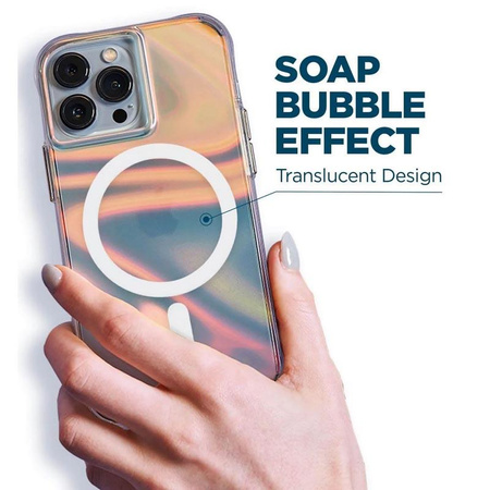 Case-Mate Soap Bubble MagSafe - Etui iPhone 14 Pro (Iridescent)