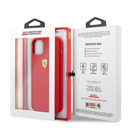 FERRARI On Track Silicone - iPhone 12 / iPhone 12 Pro Case (red)