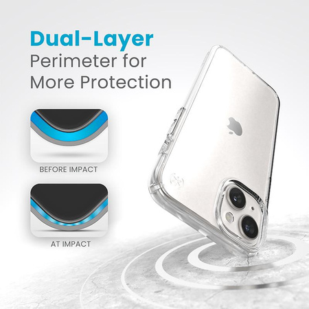 Speck Presidio Perfect-Clear - iPhone 15 Plus / iPhone 14 Plus Case (Clear)