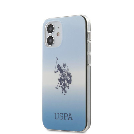 US Polo Assn Dh & Logo Gradient - Coque pour iPhone 12 Mini (bleu)