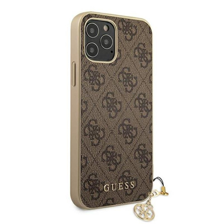Kolekce Guess 4G Charms - pouzdro pro iPhone 12 Pro Max (hnědé)