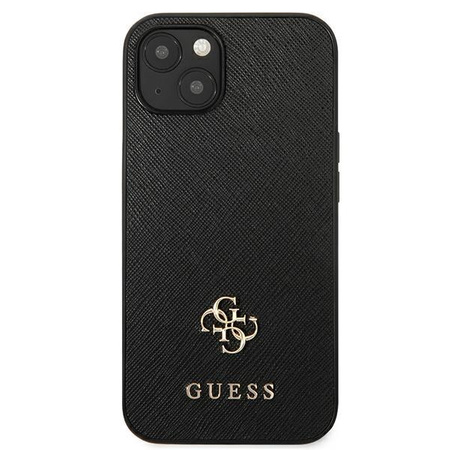 Guess Saffiano 4G Small Metal Logo - étui pour iPhone 13 mini (noir)