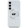 Karl Lagerfeld Taste Karl Kopf gedruckt Logo MagSafe - Samsung Galaxy S25 Fall (weiß)