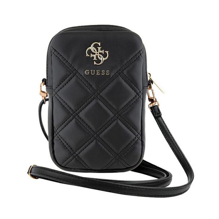 Guess Zip Quilted 4G - telefontáska (fekete)