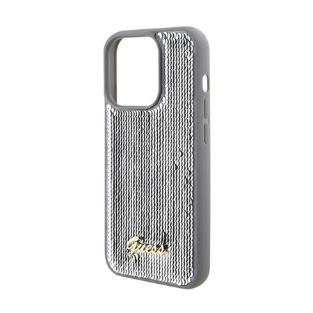 Guess Sequin Script Metal - iPhone 15 Pro Max Case (silver)