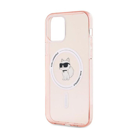 Karl Lagerfeld IML Choupette MagSafe - pouzdro pro iPhone 12 / iPhone 12 Pro (růžové)