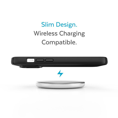 Speck Presidio2 Pro - Coque antibactérienne pour iPhone 14 Pro (Noir / Noir / Blanc)