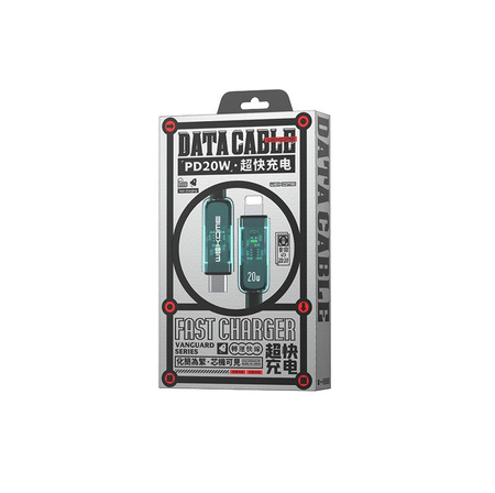 WEKOME WDC-181 Vanguard Series - Câble de connexion USB-C vers Lightning Super Fast Charging PD 20W 1 m (Vert)