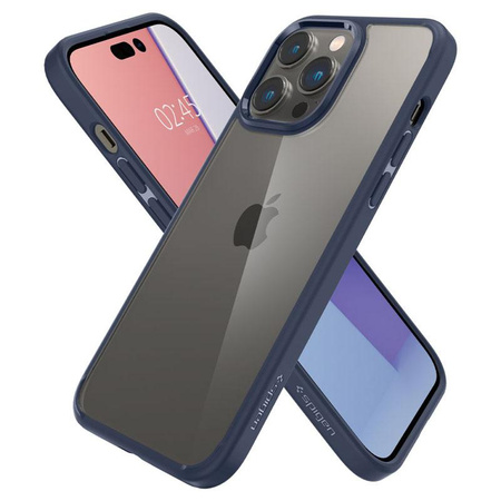 Spigen Ultra Hybrid - Coque pour iPhone 14 Pro (Bleu marine)