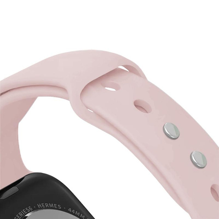 Crong Liquid - Řemínek pro Apple Watch 42/44/45/49 mm (pískově růžový)