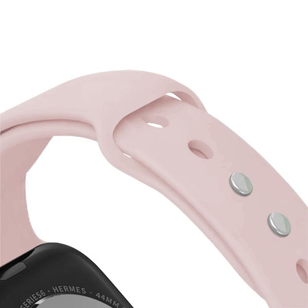 Crong Liquid - Pánt Apple Watch 44/45/46/49 mm-es órához (homokrózsaszín)