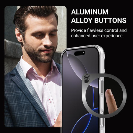 Crong Clear MAG Pro - kryt MagSafe pro iPhone 16 Pro (průhledný)