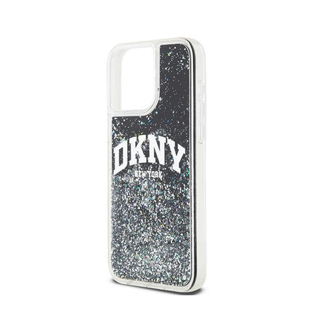 DKNY Liquid Glitter Big Logo - Tasche für iPhone 13 Pro Max (schwarz)