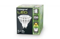 Ampoule LED intégrale GU10 PAR16 5W (35W) 2700K 250lm blanc chaud