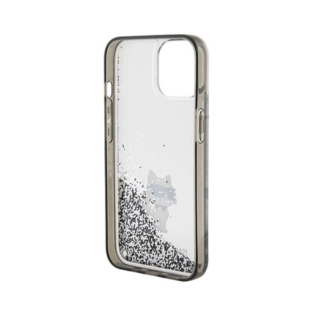 Karl Lagerfeld Liquid Glitter Choupette - iPhone 15 Case (Transparent)