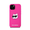 Karl Lagerfeld Silikon Choupette Kopf MagSafe - iPhone 15 / 14 / 13 Tasche (rosa)