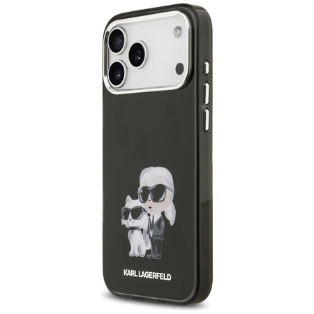 Karl Lagerfeld IML Aquarelle Karl & Choupette & Logo MagSafe - Case iPhone 17 Pro (Black)