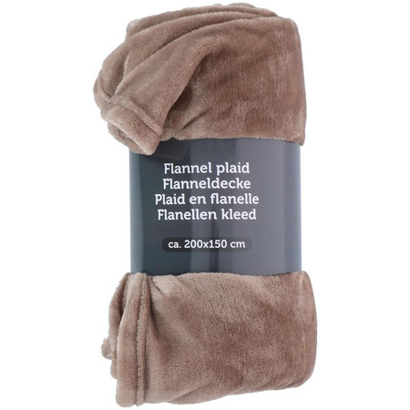 Couverture en flanelle 200x150cm (marron)