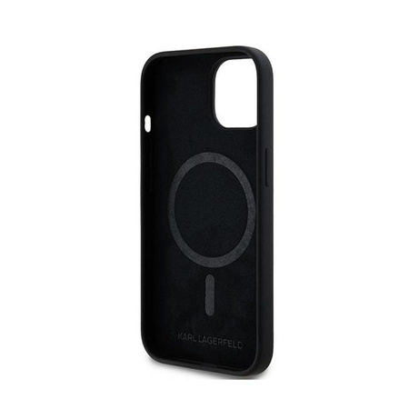 Karl Lagerfeld Silicone Karl & Choupette MagSafe - Hülle für iPhone 15 / 14 / 13 (Schwarz)