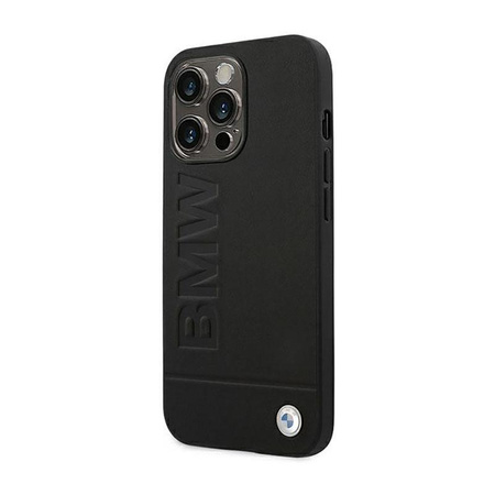BMW Leather Hot Stamp – Etui iPhone 14 Pro (Czarny)