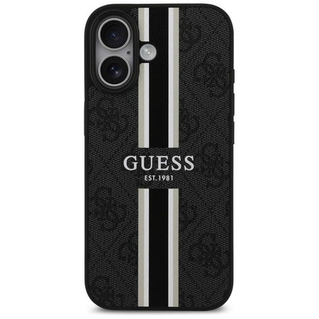 Guess 4G Printed Stripes MagSafe - Pouzdro iPhone 17 (černé)