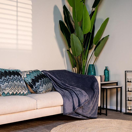 Koc flanelowy 200x150cm (niebieski)