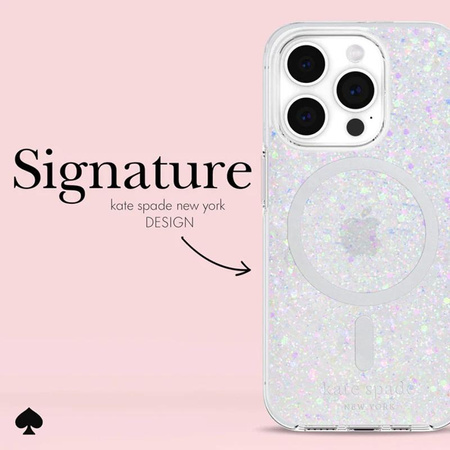 Kate Spade New York Ochranné pouzdro MagSafe - iPhone 15 Pro (s výraznými třpytkami)