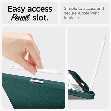 Spigen Urban Fit - Case for iPad Air 11" M3 (2025) / M2 (2024) / iPad Air 10.9" (5th-4th gen.) (2022-2020) (Midnight Green)