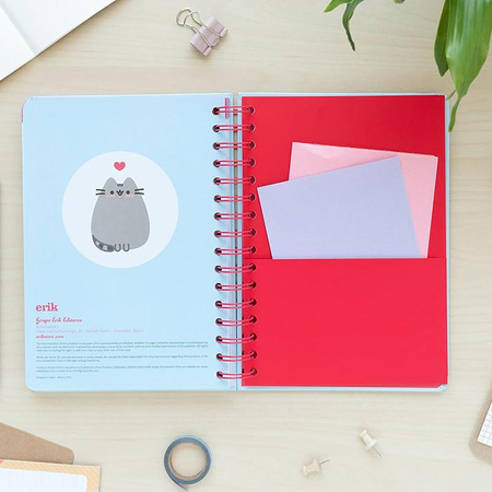 Pusheen - Calendrier / semainier 2023/2024 de la collection Purrfect Love (14,8 x 21 cm)