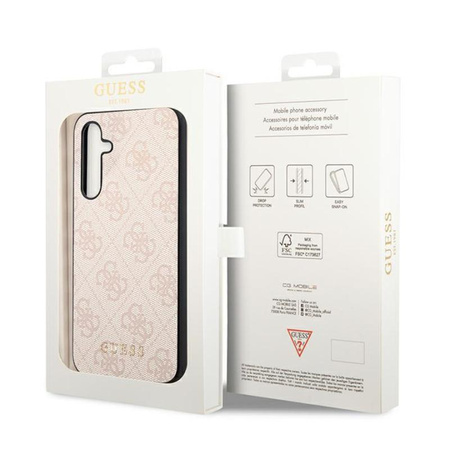 Guess 4G Metal Gold Logo - pouzdro pro Samsung Galaxy A54 5G (růžové)