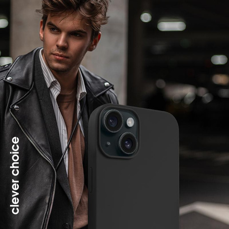 Crong Color Cover Magnetic - Custodia MagSafe per iPhone 15 (Nero)