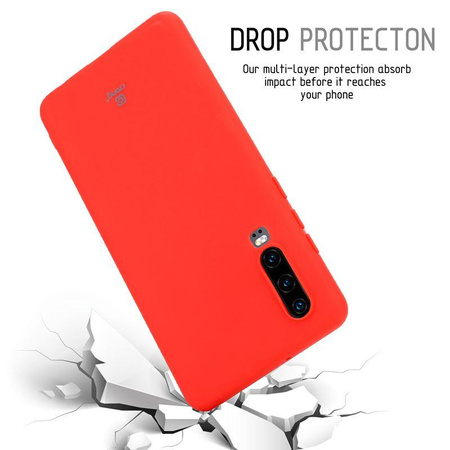 Crong Soft Skin Hülle - Huawei P30 Gehäuse (rot)