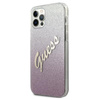 Guess Glitter Gradient Script - iPhone 12 Pro Max Tasche (rosa)