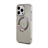 Guess IML Flowers Wreath MagSafe - pouzdro pro iPhone 15 Pro Max (černé)