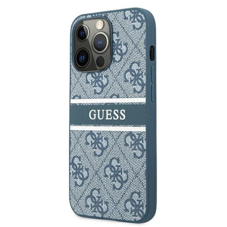 Guess 4G Printed Stripe - pouzdro pro iPhone 13 Pro (modré)