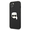 Karl Lagerfeld PU Leather Karl's Head Metal - iPhone 13 Case (black)