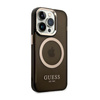 Guess Gold Outline Translucent MagSafe - iPhone 14 Pro Max Case (black)