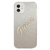 Guess Glitter Gradient Script - iPhone 12 mini Tasche (gold)