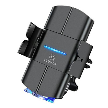 USAMS US-CD133 - Car holder with 10W wireless charging (black)