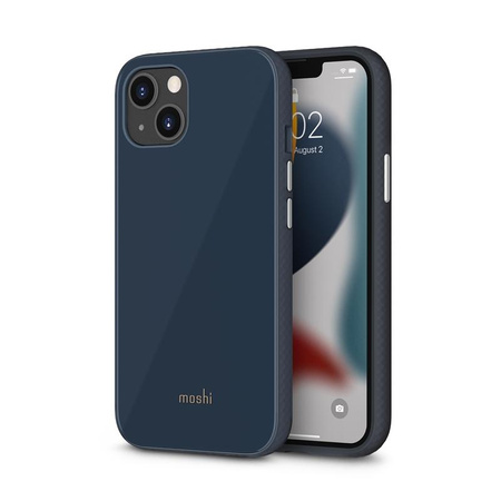 Moshi iGlaze Slim Hardshell Case - Coque pour iPhone 13 (système SnapTo) (Bleu ardoise)