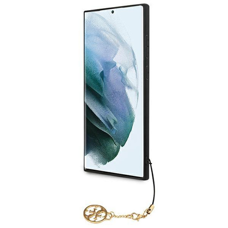 Collection Guess 4G Charms - Étui Samsung Galaxy S22 Ultra (marron)