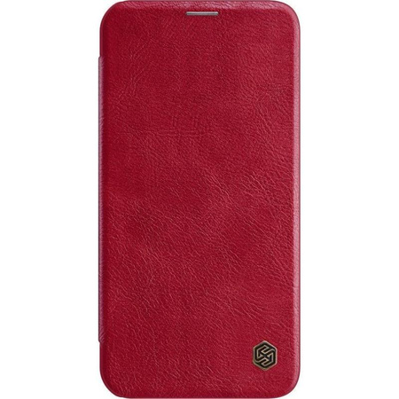 Kožené pouzdro Nillkin Qin - Pouzdro pro Apple iPhone 12 Mini (červené)