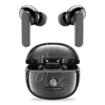 Cellularline Music Sound Fancy - Bluetooth V5.3 TWS kabellose Kopfhörer mit Ladetasche (schwarz)