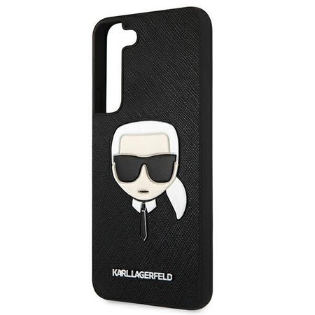 Karl Lagerfeld Saffiano Ikonik Karl`s Head - Étui Samsung Galaxy S22+ (noir)