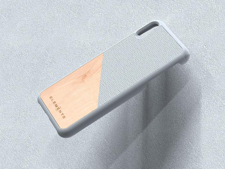 Nordic Elements Original Hel - Wooden Case for iPhone Xs Max (Light Grey)